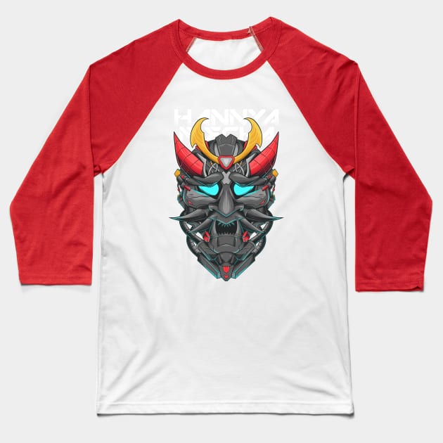 Hannya Mask Baseball T-Shirt by Ranvellion